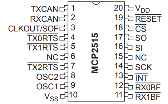 MCP2515T-I ST